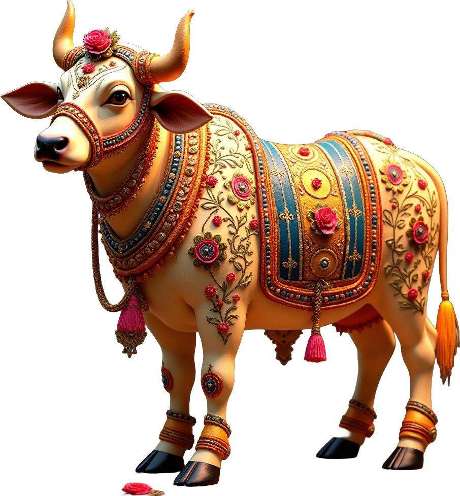 Decorated Festive Cow